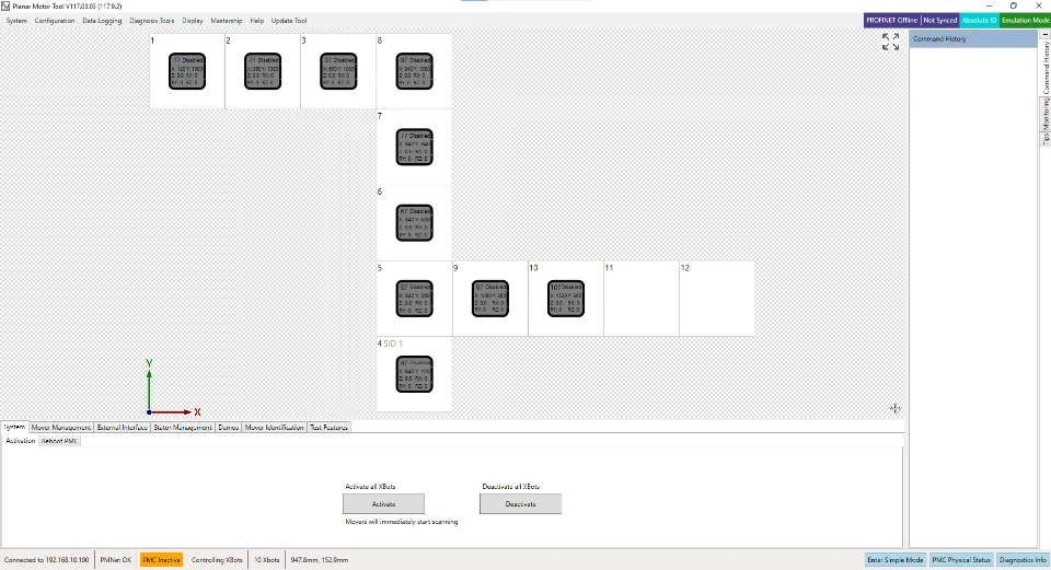 Planar Motor Visual Components integration